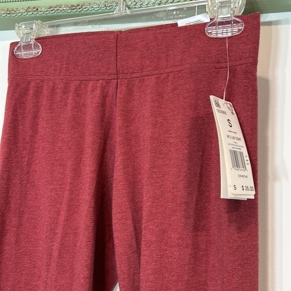 adidas legging Lin tight legacy brick red mill white women’s small new w tags - Picture 3 of 4